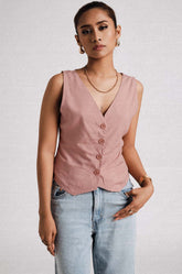 Sleeveless Vest - Pink
